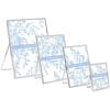 imageLaura Ashley 8x10 Rose Gold Flat Metal Picture Frame Vertical with PullOut Easel Stand Made for Tabletop Counterspace Shelf and DeskSilver