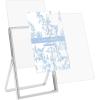 imageLaura Ashley 8x10 Rose Gold Flat Metal Picture Frame Vertical with PullOut Easel Stand Made for Tabletop Counterspace Shelf and DeskSilver