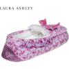 imageLaura Ashley Fleece Girls Moccasin Slippers Indoor Outdoor Easy to Wear Home Shoes for KidsFloral
