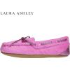 imageLaura Ashley Fleece Girls Moccasin Slippers Indoor Outdoor Easy to Wear Home Shoes for KidsFuschia