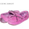 imageLaura Ashley Fleece Girls Moccasin Slippers Indoor Outdoor Easy to Wear Home Shoes for KidsFuschia