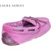 imageLaura Ashley Fleece Girls Moccasin Slippers Indoor Outdoor Easy to Wear Home Shoes for KidsFuschia