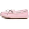 imageLaura Ashley Fleece Girls Moccasin Slippers Indoor Outdoor Easy to Wear Home Shoes for KidsPink With Fur