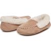 imageLaura Ashley Fleece Girls Moccasin Slippers Indoor Outdoor Easy to Wear Home Shoes for KidsTan Plain