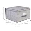 imageLaura Ashley NonWoven Jumbo Storage Box Dimensions L16 x W16 x H10 Collapsible Durable Home Organization Closet Storage Grey