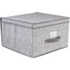 imageLaura Ashley NonWoven Jumbo Storage Box Dimensions L16 x W16 x H10 Collapsible Durable Home Organization Closet Storage Grey