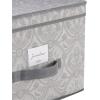 imageLaura Ashley NonWoven Jumbo Storage Box Dimensions L16 x W16 x H10 Collapsible Durable Home Organization Closet Storage Grey