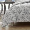 imageLaura Ashley Queen Duvet Cover Set Reversible Cotton Bedding Set Includes Matching Shams with Bonus Euro Shams ampamp Throw Pillow Covers Bramble Floral Green QueenAnnalise Floral Grey