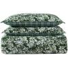 imageLaura Ashley Queen Duvet Cover Set Reversible Cotton Bedding Set Includes Matching Shams with Bonus Euro Shams ampamp Throw Pillow Covers Bramble Floral Green QueenBramble Floral Green