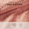 imageLaura Ashley Solid Collection Quilt Set100 Cotton Breathable All Season Bedding with Matching Shams PreWashed for Added Softness FullQueen Coral 3 CountCoral
