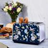 imageVQ Laura Ashley Elveden Navy Stainless Steel 2 Slice Toaster  MultiFunctional Bagels ampamp Bread Toaster 2 Slice with Adjustable Heating ampamp Defrost Mode  Featuring 2 Wide Slots Croissant Warming RackElveden Navy 4 Slice Toaster