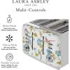 imageVQ Laura Ashley Elveden Navy Stainless Steel 2 Slice Toaster  MultiFunctional Bagels ampamp Bread Toaster 2 Slice with Adjustable Heating ampamp Defrost Mode  Featuring 2 Wide Slots Croissant Warming RackElveden White 4 Slice Toaster