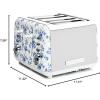imageVQ Laura Ashley Elveden Navy Stainless Steel 2 Slice Toaster  MultiFunctional Bagels ampamp Bread Toaster 2 Slice with Adjustable Heating ampamp Defrost Mode  Featuring 2 Wide Slots Croissant Warming RackChina Rose 4 Slice Toaster