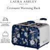 imageVQ Laura Ashley Elveden Navy Stainless Steel 2 Slice Toaster  MultiFunctional Bagels ampamp Bread Toaster 2 Slice with Adjustable Heating ampamp Defrost Mode  Featuring 2 Wide Slots Croissant Warming RackElveden Navy 4 Slice Toaster