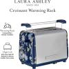 imageVQ Laura Ashley Elveden Navy Stainless Steel 2 Slice Toaster  MultiFunctional Bagels ampamp Bread Toaster 2 Slice with Adjustable Heating ampamp Defrost Mode  Featuring 2 Wide Slots Croissant Warming RackElveden Navy 2 Slice Toaster