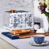 imageVQ Laura Ashley Elveden Navy Stainless Steel 2 Slice Toaster  MultiFunctional Bagels ampamp Bread Toaster 2 Slice with Adjustable Heating ampamp Defrost Mode  Featuring 2 Wide Slots Croissant Warming RackChina Rose 4 Slice Toaster