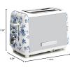 imageVQ Laura Ashley Elveden Navy Stainless Steel 2 Slice Toaster  MultiFunctional Bagels ampamp Bread Toaster 2 Slice with Adjustable Heating ampamp Defrost Mode  Featuring 2 Wide Slots Croissant Warming RackChina Rose 2 Slice Toaster