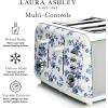 imageVQ Laura Ashley Elveden Navy Stainless Steel 2 Slice Toaster  MultiFunctional Bagels ampamp Bread Toaster 2 Slice with Adjustable Heating ampamp Defrost Mode  Featuring 2 Wide Slots Croissant Warming RackChina Rose 4 Slice Toaster