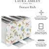 imageVQ Laura Ashley Elveden Navy Stainless Steel 2 Slice Toaster  MultiFunctional Bagels ampamp Bread Toaster 2 Slice with Adjustable Heating ampamp Defrost Mode  Featuring 2 Wide Slots Croissant Warming RackElveden White 4 Slice Toaster