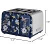 imageVQ Laura Ashley Elveden Navy Stainless Steel 2 Slice Toaster  MultiFunctional Bagels ampamp Bread Toaster 2 Slice with Adjustable Heating ampamp Defrost Mode  Featuring 2 Wide Slots Croissant Warming RackElveden Navy 4 Slice Toaster