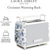 imageVQ Laura Ashley Elveden Navy Stainless Steel 2 Slice Toaster  MultiFunctional Bagels ampamp Bread Toaster 2 Slice with Adjustable Heating ampamp Defrost Mode  Featuring 2 Wide Slots Croissant Warming RackChina Rose 2 Slice Toaster