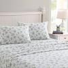 imageLaura Ashley  Queen Sheet Set Cotton Flannel Bedding Brushed for Extra Softness ampamp Comfort Evie Pink QueenLe Fleur Cottage MultiWhite
