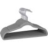 imageLaura Ashley 25 Pack Slim Velvet Hangers Durable  Strong Plastic  Slim  Keeps Shape  Closet Organization  Heather Grey  Holds 10lbs  Holds ShapeHeather Grey