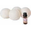 imageLaura Ashley 4 Pack Reusable Wool Lavender Essential Oil Kit to Soften Clothes Reduce Wrinkles and Static Dryer Balls Beige