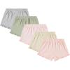 imageLaura Ashley Girls 5Pack Shorts  Soft ampamp Stylish Essentials for Toddlers and Little Girls 12M4YYellow  Pink  Green  Grey  Print