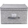 imageLaura Ashley NonWoven Jumbo Storage Box Dimensions L16 x W16 x H10 Collapsible Durable Home Organization Closet Storage Grey