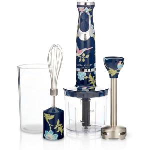imageLaura Ashley 150W Immersion Blender Handheld  4 in 1 Electric Hand Blender for Kitchen with Durable Stainless Steel Blades Whisk ampamp 300ml Mixing Pouring Cup  2 Speed Modes Hand Held Stick BlenderElveden Navy