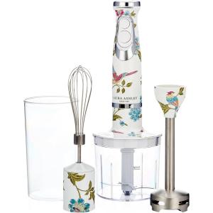 imageLaura Ashley 150W Immersion Blender Handheld  4 in 1 Electric Hand Blender for Kitchen with Durable Stainless Steel Blades Whisk ampamp 300ml Mixing Pouring Cup  2 Speed Modes Hand Held Stick BlenderElveden White