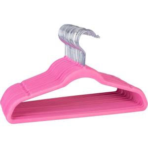 imageLaura Ashley 25 Pack Slim Velvet Hangers Durable  Strong Plastic  Slim  Keeps Shape  Closet Organization  Heather Grey  Holds 10lbs  Holds ShapePink