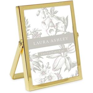 imageLaura Ashley 8x10 Rose Gold Flat Metal Picture Frame Vertical with PullOut Easel Stand Made for Tabletop Counterspace Shelf and DeskGold