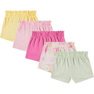 imageLaura Ashley Girls 5Pack Shorts  Soft ampamp Stylish Essentials for Toddlers and Little Girls 12M4YGreen  Floral  Pink  Blush  Yellow