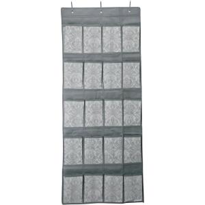 imageLaura Ashley NonWoven 20 Pocket Shoe Organizer  Almeida Closet Storage  Foldable  Great for Inside Closet  Hung Behind Door  Organizes Shoes  Sneakers  Accessories  Dove Grey