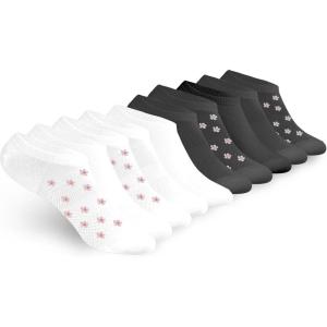 imageLaura Ashley Womens Ultra LowCut Laser Cut Liner Socks  NonSlip ampamp Invisible  Ideal for Sports ampamp Everyday WearBlack  White10 Pair