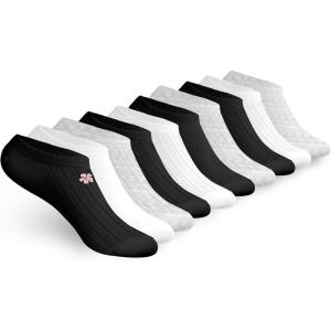 imageLaura Ashley Womens Ultra LowCut Laser Cut Liner Socks  NonSlip ampamp Invisible  Ideal for Sports ampamp Everyday WearBlack  White110 Pair