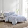 imageLaura Ashley  Queen Duvet Cover Set Cotton Sateen Bedding with Matching Shams Elegant ampamp SilkySmooth Home Decor Lorelei Blue QueenLorelei Blue