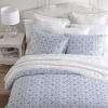 imageLaura Ashley  Queen Duvet Cover Set Cotton Sateen Bedding with Matching Shams Elegant ampamp SilkySmooth Home Decor Lorelei Blue QueenLorelei Blue
