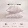 imageLaura Ashley  Queen Sheet Set Super Soft Cotton Sateen Bedding Set with Matching Shams OekoTex Certified Marta Stripe Pink QueenMarta Stripe Pink