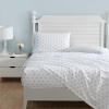 imageLaura Ashley  Sheet Set Breathable Percale Cotton Bedding 200 Thread Count Deep Pocket Chic Home Decor Harperette Blue QueenKing