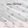 imageLaura Ashley  Sheet Set Breathable Percale Cotton Bedding 200 Thread Count Deep Pocket Chic Home Decor Harperette Blue QueenQueen