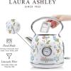 imageLaura Ashley China Rose Cordless Jug Kettle 17 Liter by VQ  Energy Efficient 3KW Rapid Boil Stainless Steel Electric Kettle for Boiling Water  Overheating ampamp Boil Dry Protection Electric Tea KettleElveden White