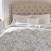 imageLaura Ashley Home  Queen Duvet Cover Set Reversible Cotton Bedding with Matching Shams Breathable Home Decor for All Seasons Madelynn Blue QueenBlueGreenPink