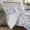 imageLaura Ashley Home  Queen Duvet Cover Set Reversible Cotton Bedding with Matching Shams Lightweight Home Decor for All Seasons Chloe Blue QueenKing