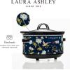 imageLaura Ashley Slow Cooker 37 Quart  Large Slow Cooker 37 QT for 4 to 5 People  Energy Efficient Slow Cookers with 3 Heat Settings  Dishwasher Safe Removeable Ceramic Crock ampamp Tempered Glass LidElveden Navy 37 Quart Slow Cooker