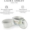 imageLaura Ashley Slow Cooker 37 Quart  Large Slow Cooker 37 QT for 4 to 5 People  Energy Efficient Slow Cookers with 3 Heat Settings  Dishwasher Safe Removeable Ceramic Crock ampamp Tempered Glass LidElveden White 37 Quart Slow Cooker
