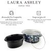 imageLaura Ashley Slow Cooker 37 Quart  Large Slow Cooker 37 QT for 4 to 5 People  Energy Efficient Slow Cookers with 3 Heat Settings  Dishwasher Safe Removeable Ceramic Crock ampamp Tempered Glass LidElveden Navy 68 Quart Slow Cooker