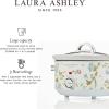 imageLaura Ashley Slow Cooker 37 Quart  Large Slow Cooker 37 QT for 4 to 5 People  Energy Efficient Slow Cookers with 3 Heat Settings  Dishwasher Safe Removeable Ceramic Crock ampamp Tempered Glass LidElveden White 37 Quart Slow Cooker